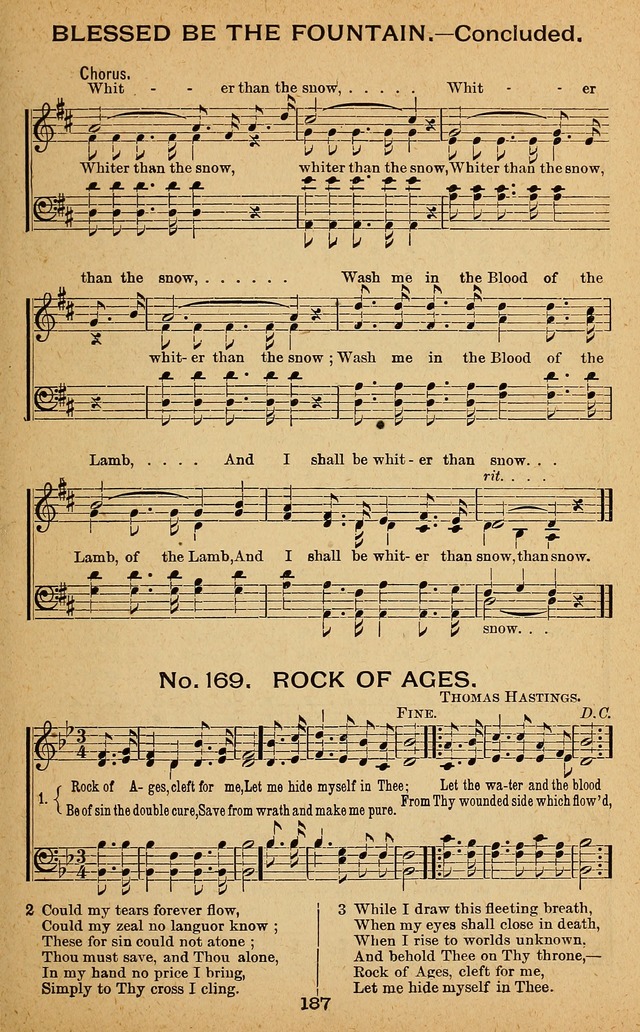 Windows of Heaven: hymns new and old for the church, Sunday school and home used by Rev. H.M. Wharton in evangelistic work page 187