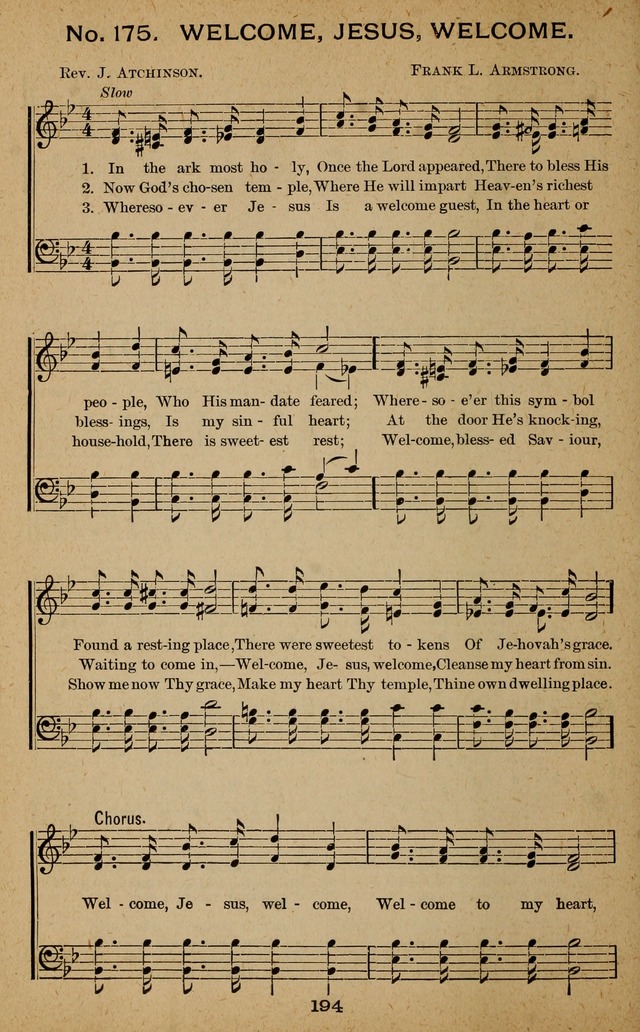 Windows of Heaven: hymns new and old for the church, Sunday school and home used by Rev. H.M. Wharton in evangelistic work page 194
