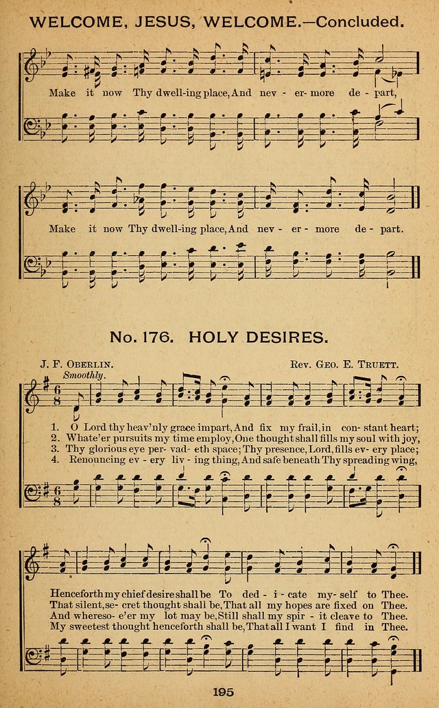 Windows of Heaven: hymns new and old for the church, Sunday school and home used by Rev. H.M. Wharton in evangelistic work page 195