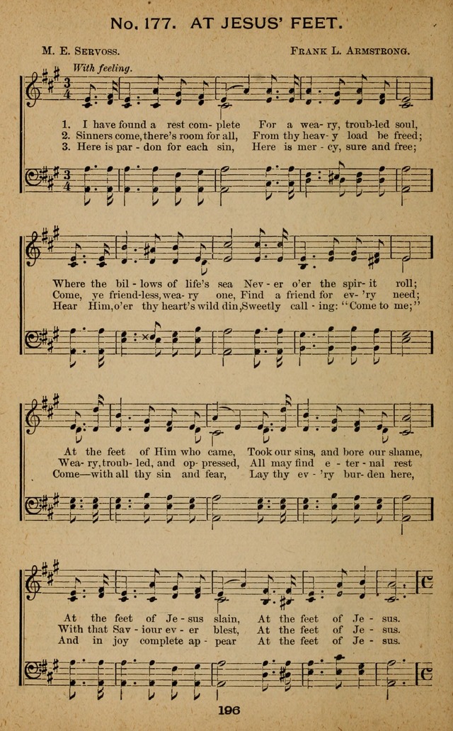 Windows of Heaven: hymns new and old for the church, Sunday school and home used by Rev. H.M. Wharton in evangelistic work page 196