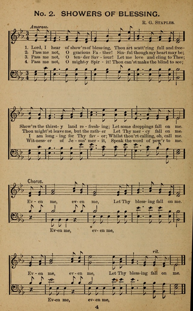 Windows of Heaven: hymns new and old for the church, Sunday school and home used by Rev. H.M. Wharton in evangelistic work page 4