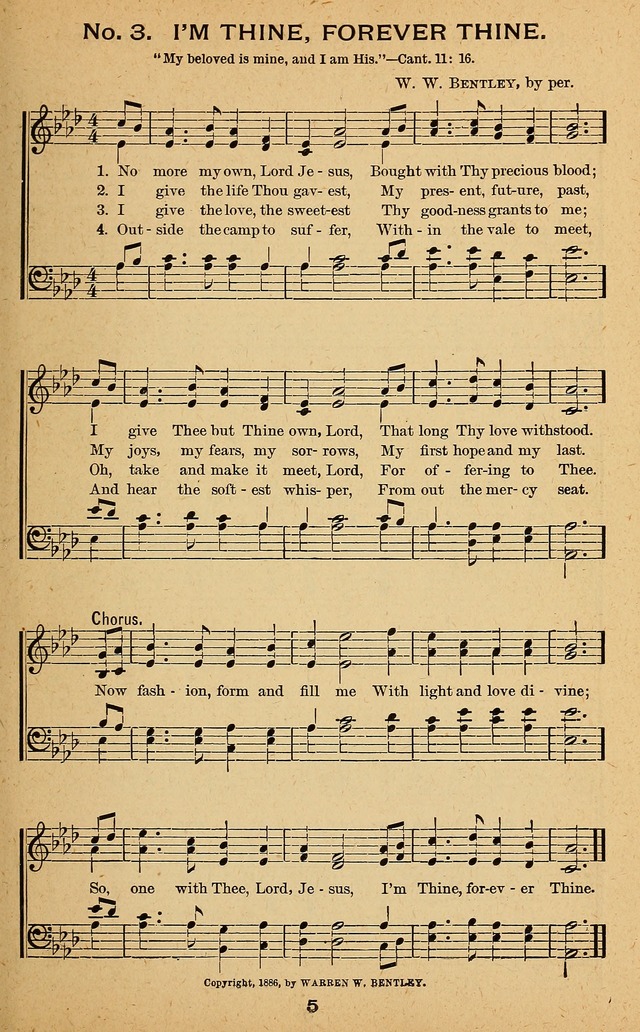 Windows of Heaven: hymns new and old for the church, Sunday school and home used by Rev. H.M. Wharton in evangelistic work page 5
