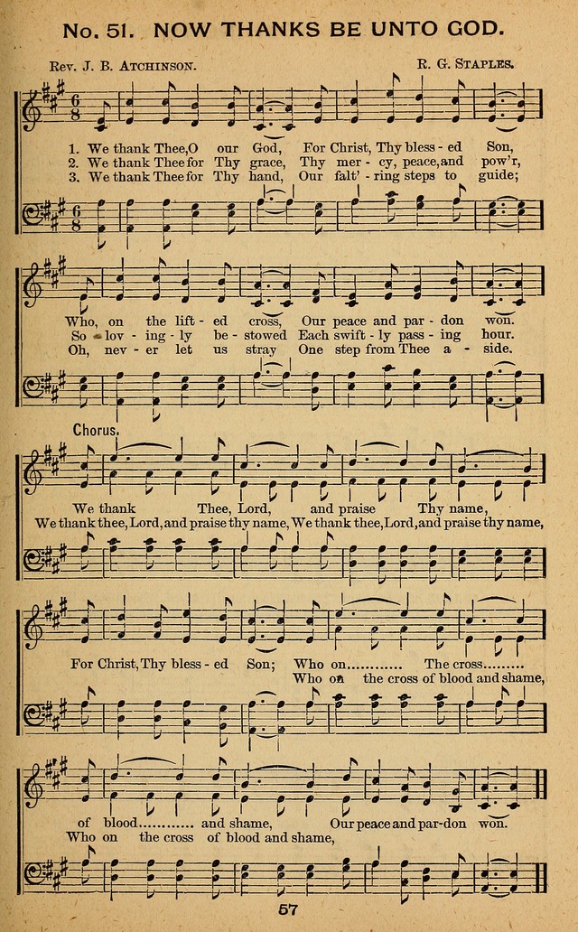Windows of Heaven: hymns new and old for the church, Sunday school and home used by Rev. H.M. Wharton in evangelistic work page 57