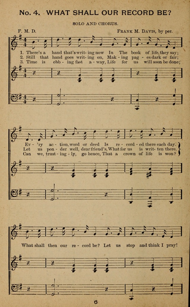 Windows of Heaven: hymns new and old for the church, Sunday school and home used by Rev. H.M. Wharton in evangelistic work page 6