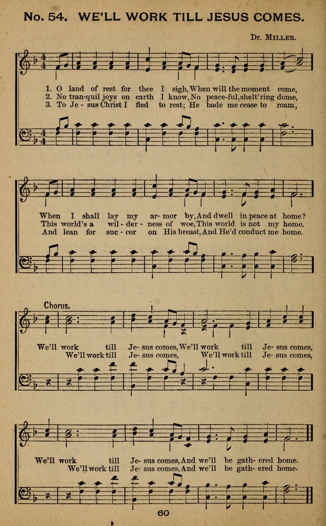Windows of Heaven: hymns new and old for the church, Sunday school and home used by Rev. H.M. Wharton in evangelistic work page 60