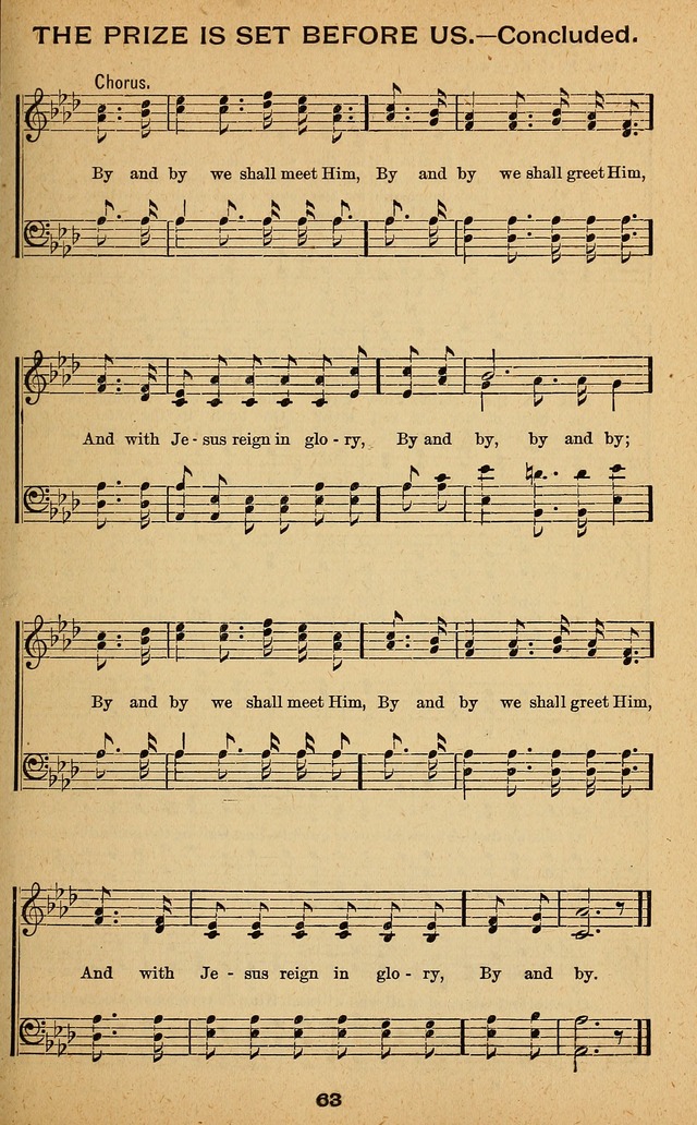 Windows of Heaven: hymns new and old for the church, Sunday school and home used by Rev. H.M. Wharton in evangelistic work page 63