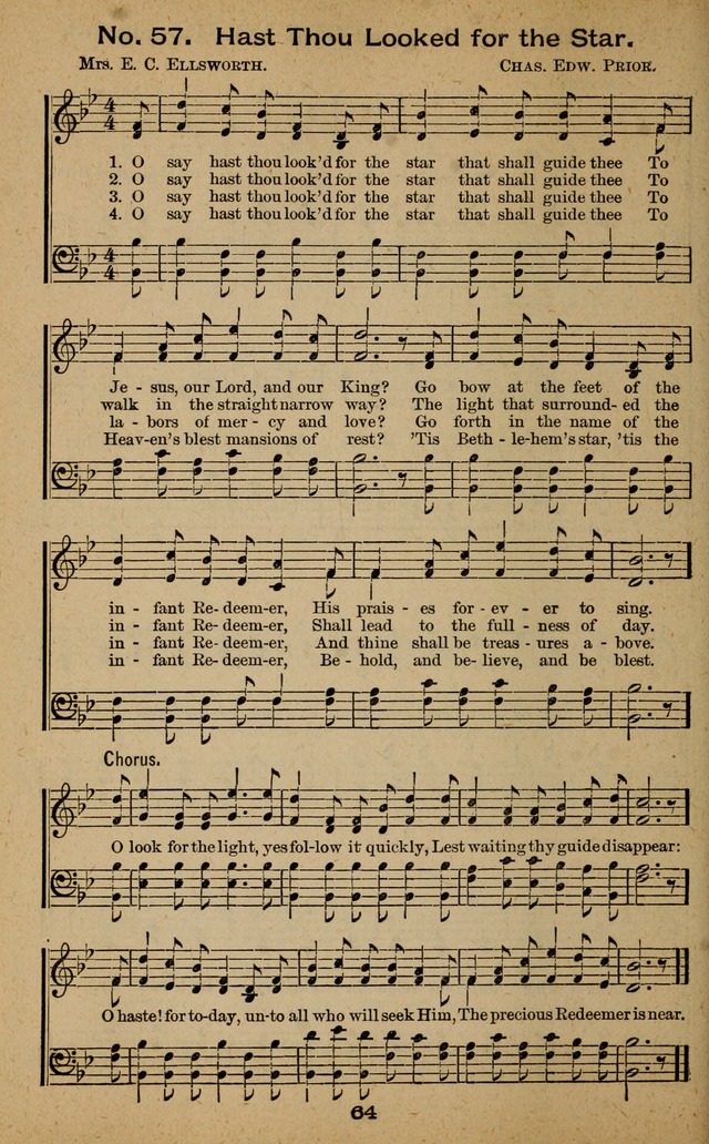 Windows of Heaven: hymns new and old for the church, Sunday school and home used by Rev. H.M. Wharton in evangelistic work page 64