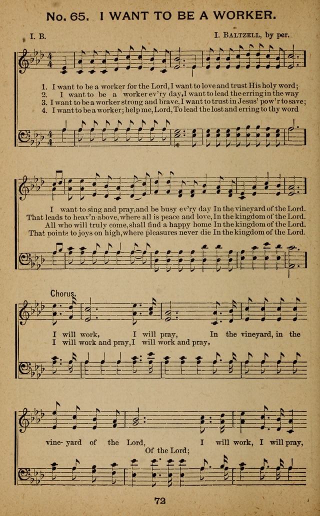 Windows of Heaven: hymns new and old for the church, Sunday school and home used by Rev. H.M. Wharton in evangelistic work page 72