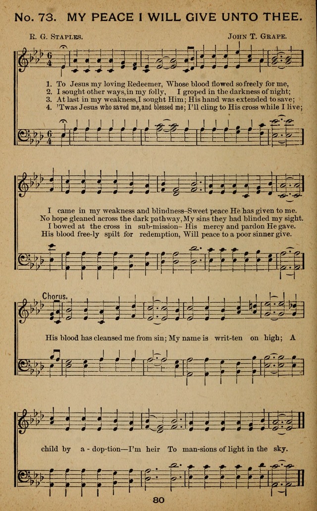 Windows of Heaven: hymns new and old for the church, Sunday school and home used by Rev. H.M. Wharton in evangelistic work page 80