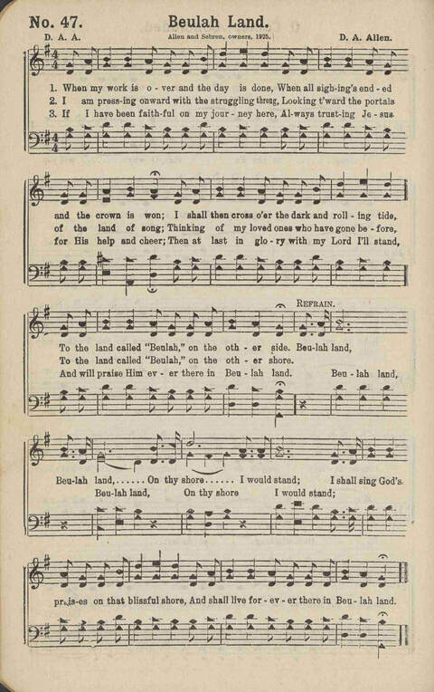 Winning Praise: a choice collection of sacred songs page 49