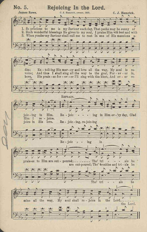 Winning Praise: a choice collection of sacred songs page 5