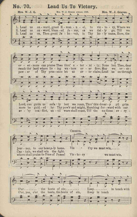 Winning Praise: a choice collection of sacred songs page 73