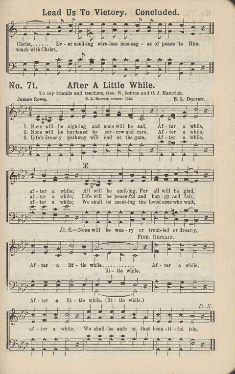 Winning Praise: a choice collection of sacred songs page 74