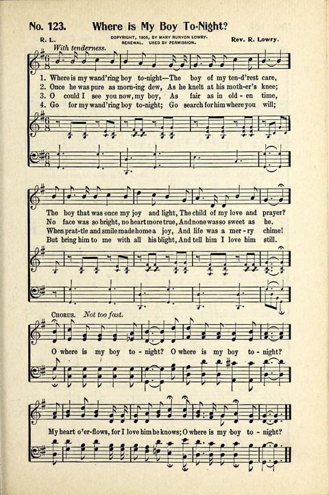 World-Wide Revival Hymns: Unto the Lord page 123