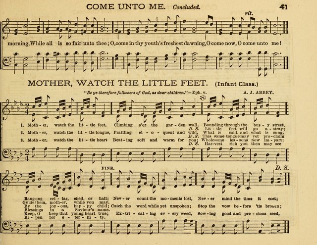 White Robes for the Sunday School: a choice new collection of songs, quartets, and choruses for Sunday-Schools, devotional meetings, and the home circle page 41