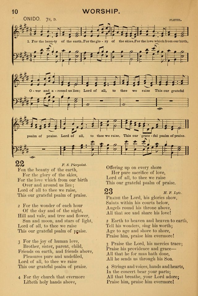 Worship in Song: a selection of hymns and tunes for the Service of the Sanctuary  page 10