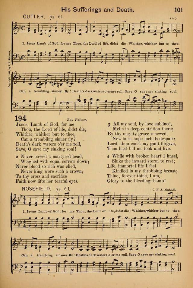 Worship in Song: a selection of hymns and tunes for the Service of the Sanctuary  page 101