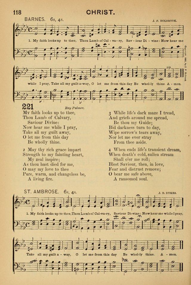 Worship in Song: a selection of hymns and tunes for the Service of the Sanctuary  page 118