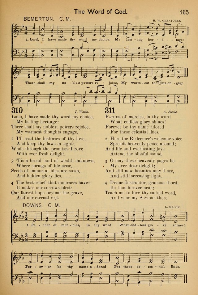 Worship in Song: a selection of hymns and tunes for the Service of the Sanctuary  page 165