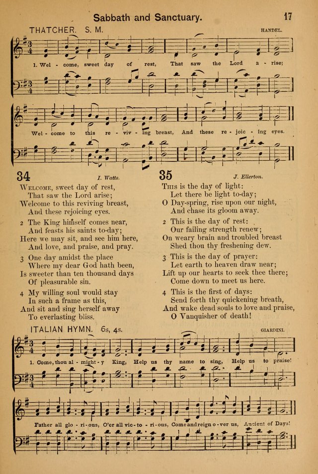 Worship in Song: a selection of hymns and tunes for the Service of the Sanctuary  page 17