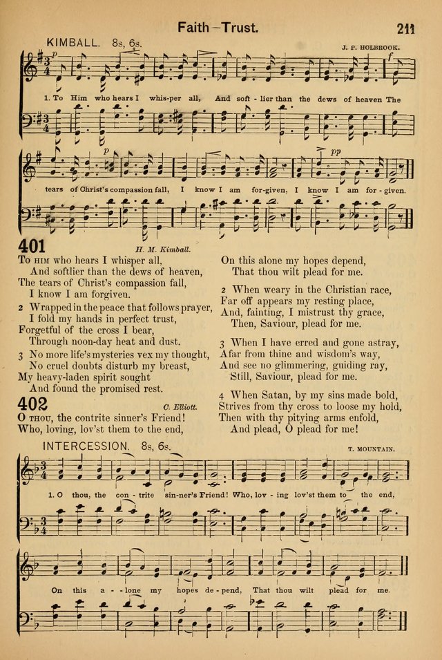 Worship in Song: a selection of hymns and tunes for the Service of the Sanctuary  page 211