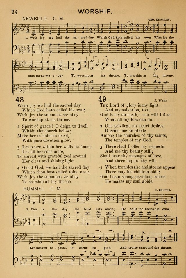 Worship in Song: a selection of hymns and tunes for the Service of the Sanctuary  page 24