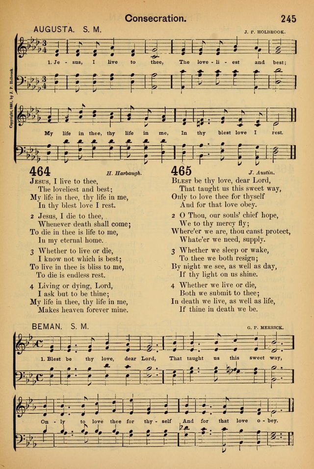 Worship in Song: a selection of hymns and tunes for the Service of the Sanctuary  page 245