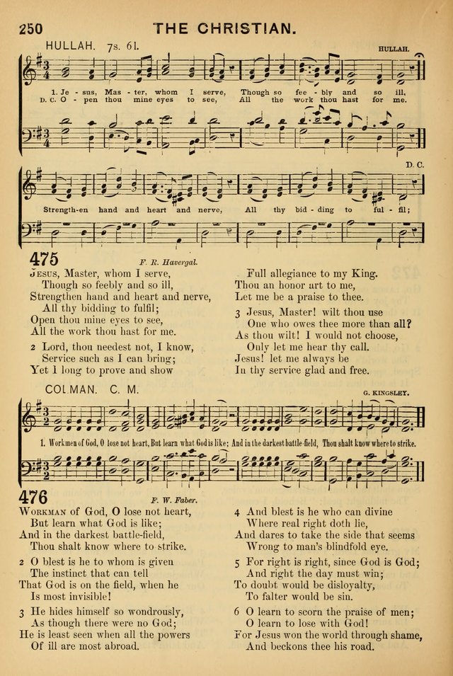 Worship in Song: a selection of hymns and tunes for the Service of the Sanctuary  page 250