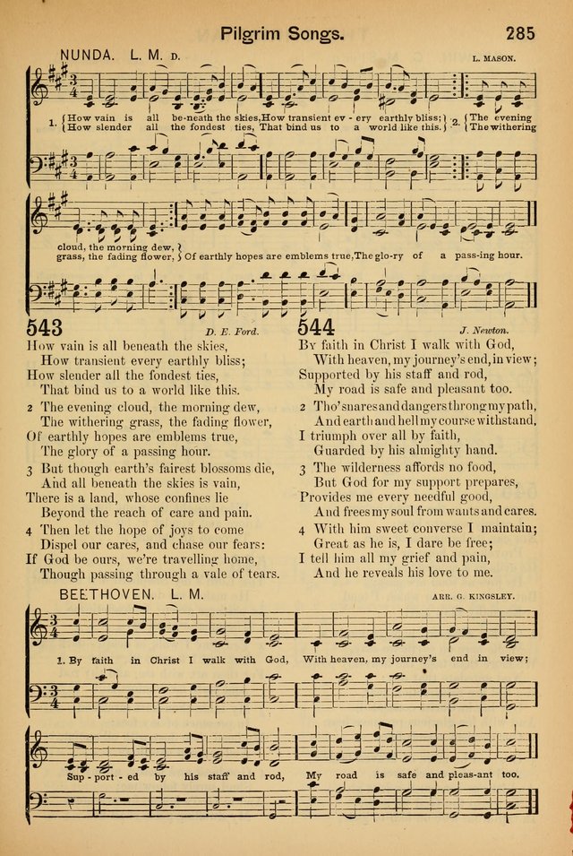 Worship in Song: a selection of hymns and tunes for the Service of the Sanctuary  page 285