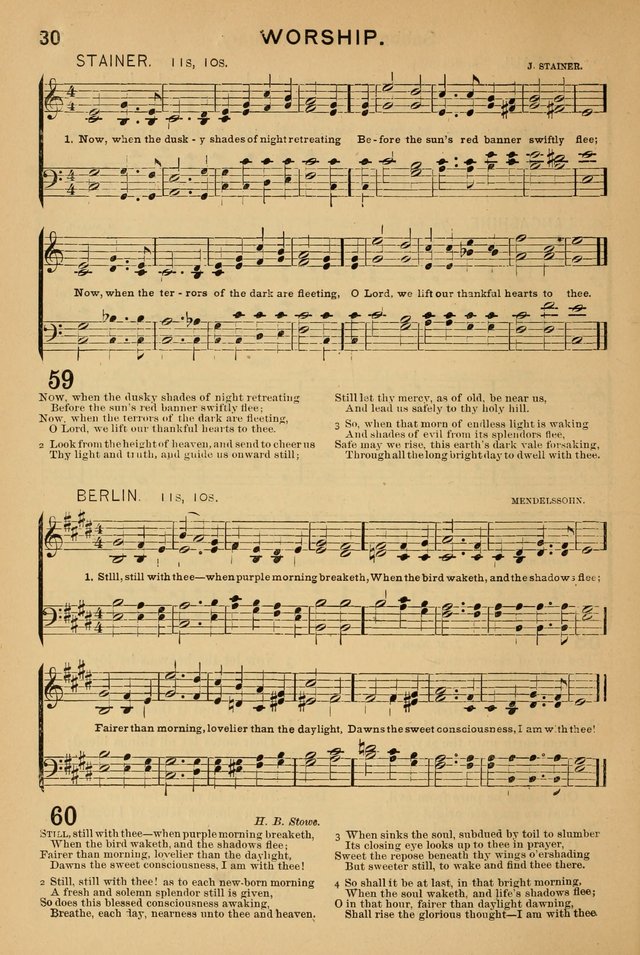 Worship in Song: a selection of hymns and tunes for the Service of the Sanctuary  page 30