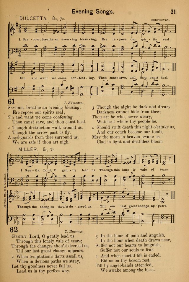 Worship in Song: a selection of hymns and tunes for the Service of the Sanctuary  page 31