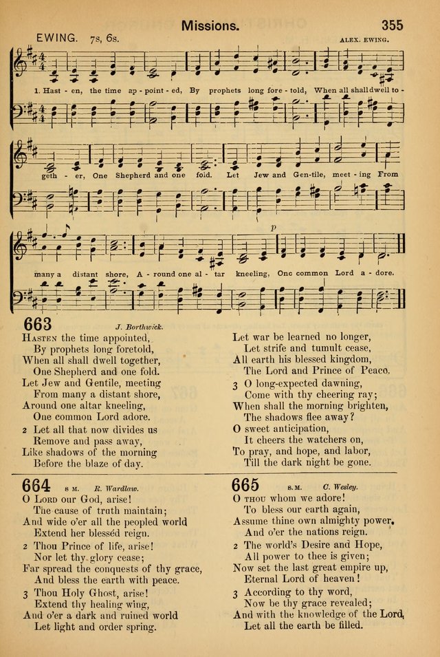Worship in Song: a selection of hymns and tunes for the Service of the Sanctuary  page 355