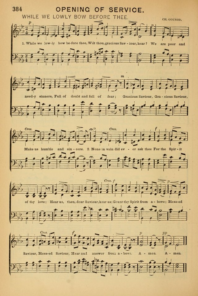 Worship in Song: a selection of hymns and tunes for the Service of the Sanctuary  page 384