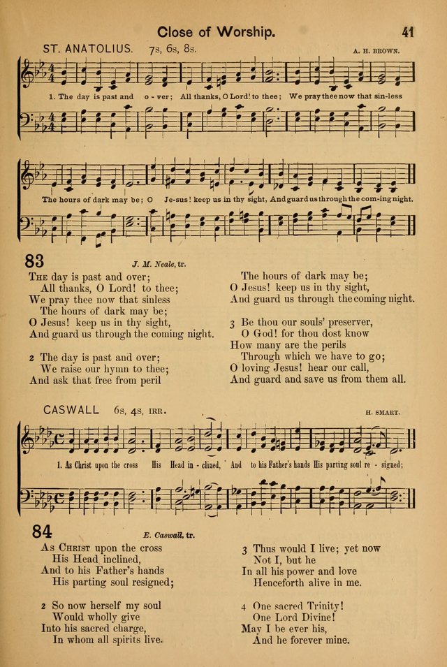 Worship in Song: a selection of hymns and tunes for the Service of the Sanctuary  page 41