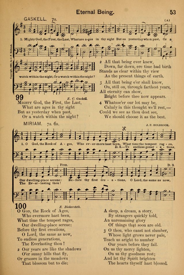 Worship in Song: a selection of hymns and tunes for the Service of the Sanctuary  page 53