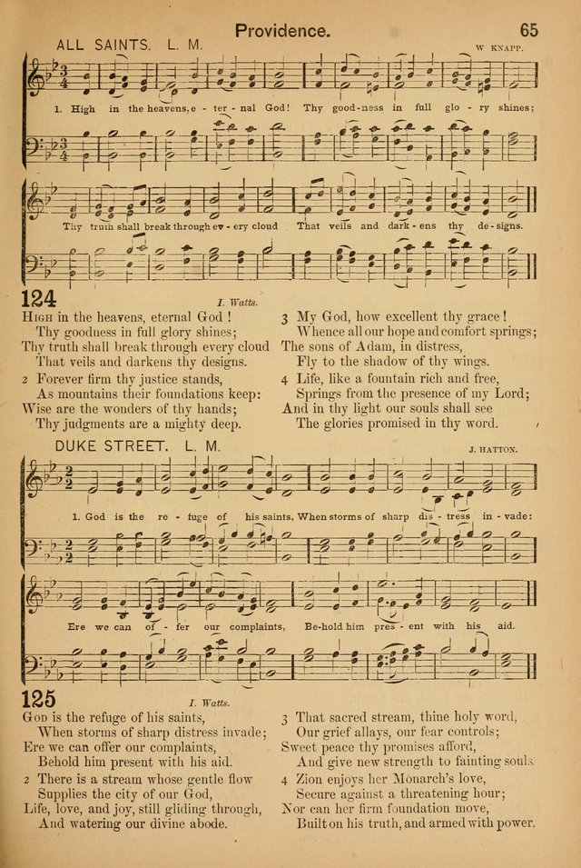 Worship in Song: a selection of hymns and tunes for the Service of the Sanctuary  page 65