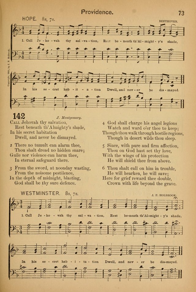 Worship in Song: a selection of hymns and tunes for the Service of the Sanctuary  page 73