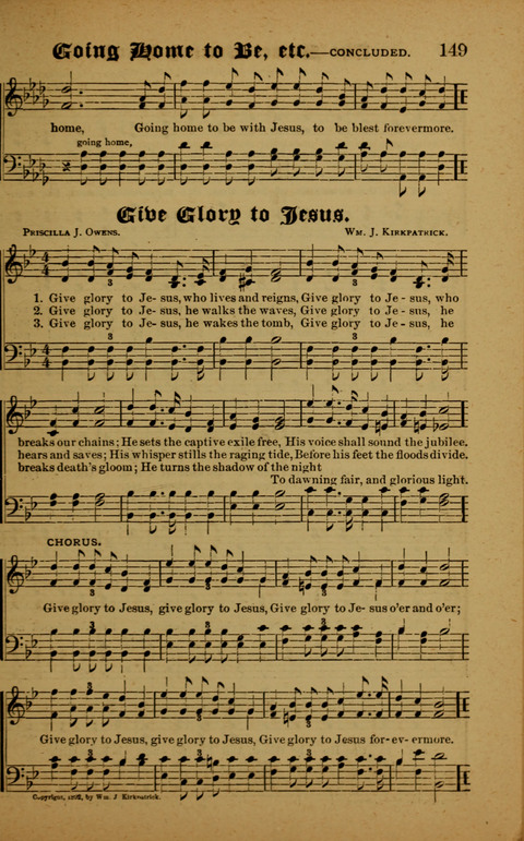 Winning Songs: for use in meetings for Christian worship or work page 149