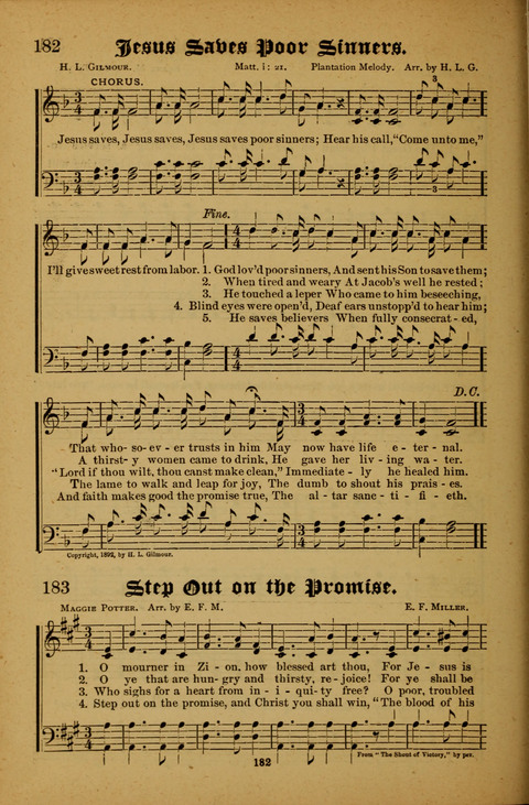 Winning Songs: for use in meetings for Christian worship or work page 182