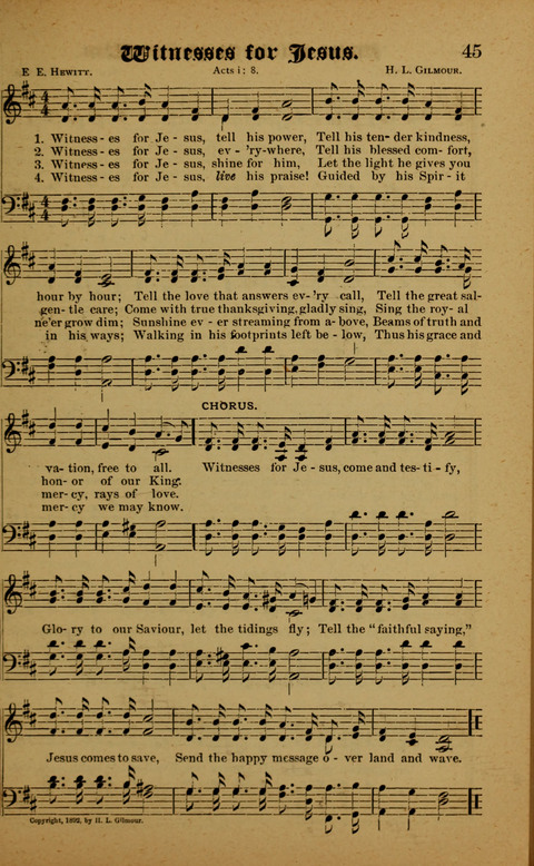 Winning Songs: for use in meetings for Christian worship or work page 45