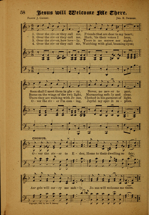 Winning Songs: for use in meetings for Christian worship or work page 58