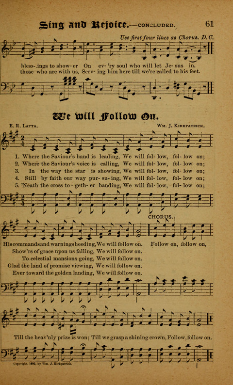 Winning Songs: for use in meetings for Christian worship or work page 61