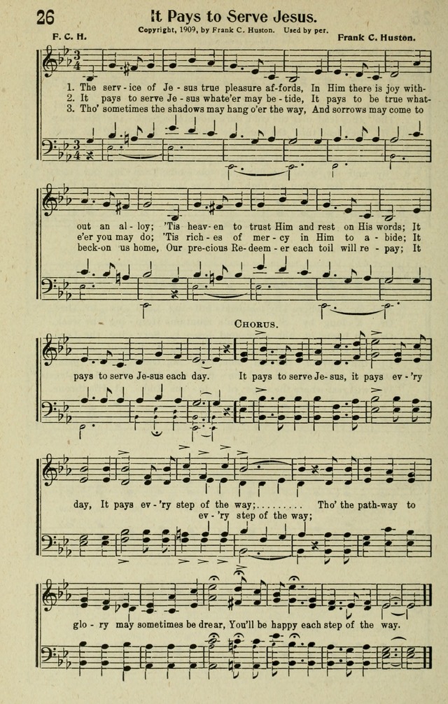 Worship and Service: a Peerless Coillection of New and Standard Gospel Songs and Hymns for Church, Bible School and Evangelistic Meetings page 27