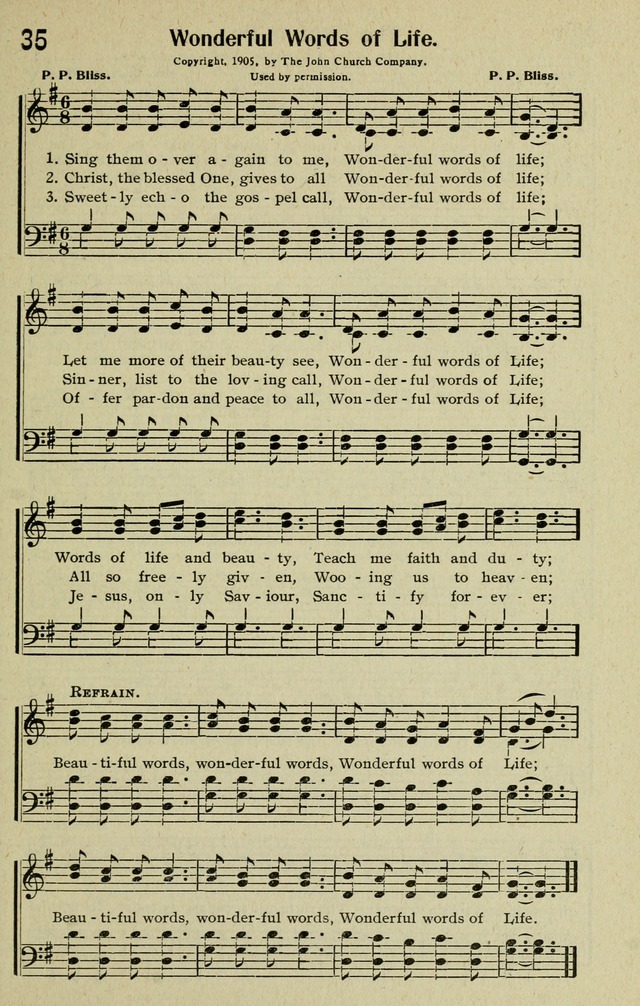 Worship and Service: a Peerless Coillection of New and Standard Gospel Songs and Hymns for Church, Bible School and Evangelistic Meetings page 36