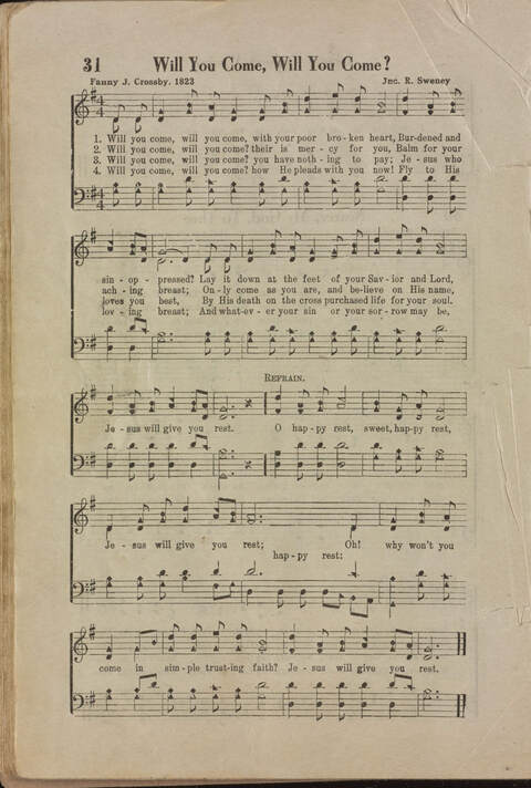 Wonderful Songs: A Collection of Familiar Hymns Designed for Evangelistic Work, For Use in Tents, Etc. page 30