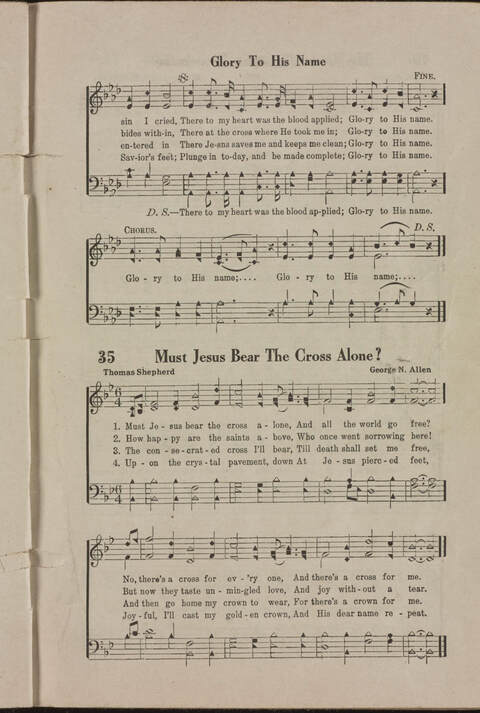 Wonderful Songs: A Collection of Familiar Hymns Designed for Evangelistic Work, For Use in Tents, Etc. page 33