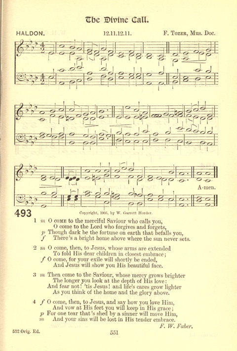 Worship Song: with accompanying tunes page 551