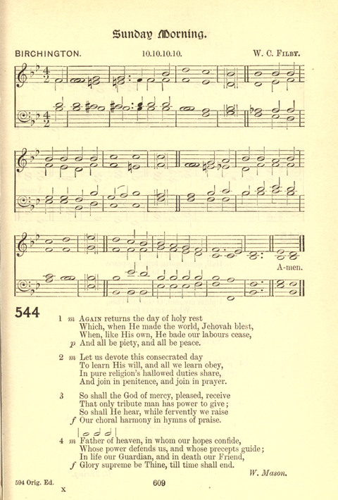 Worship Song: with accompanying tunes page 609