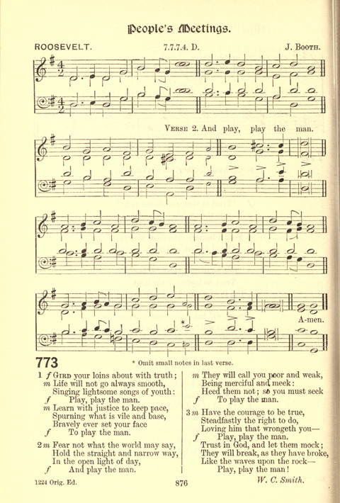 Worship Song: with accompanying tunes page 876