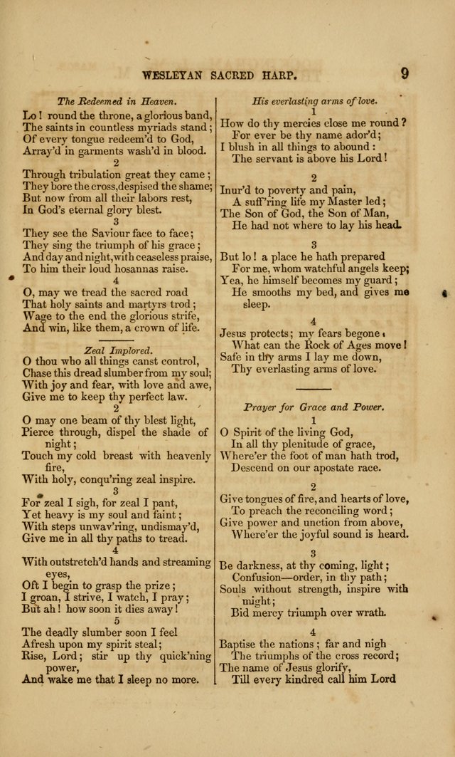 The Wesleyan Sacred Harp: a collection of choice tunes and hymns for prayer class, and camp meetings, choirs, and congregational singing page 14